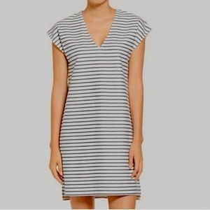 Madewell Blue Striped Vacances V-Neck Dress Sz XS
